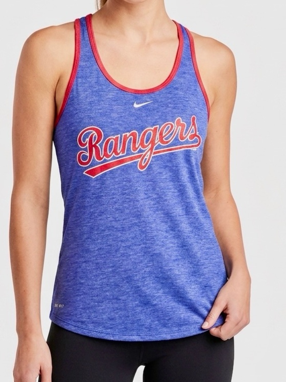 NIKE Dry Fit Texas Rangers Baseball MLB Blue & Red Tank Top